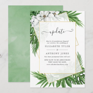 Invitation Mariage d'été géométrique de verdure tropicale