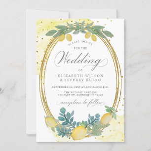 Invitation Mariage d'été Rustique Citrus Boho