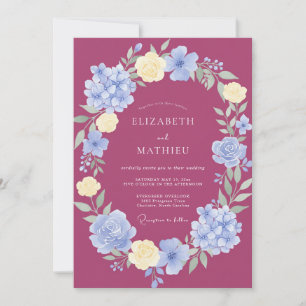 Invitation Mariage d'été saisissant magenta
