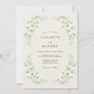 Invitation Mariage d'été vert menthe aéré