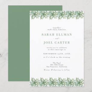 Invitation Mariage d'eucalyptus