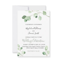 mariage d'eucalyptus aquarelle