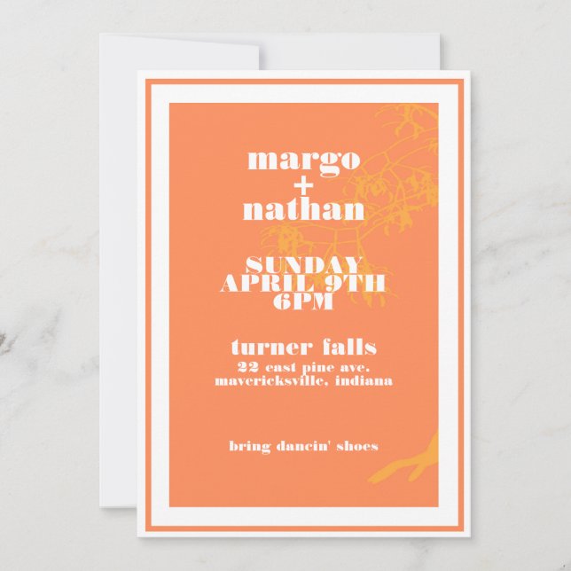 Invitation Mariage d'événements vintage (Devant)