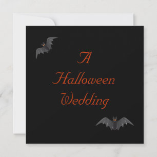 Invitation Mariage d'Halloween - Bat Duo [a]