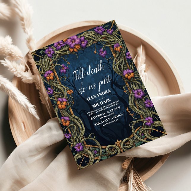 Invitation Mariage d'Halloween gothique Art nouveau (Créateur téléchargé)