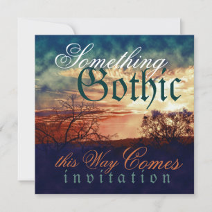 Invitation Mariage d'Halloween gothique foncé et orageux