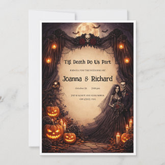 Invitation Mariage d'Halloween inventation.
