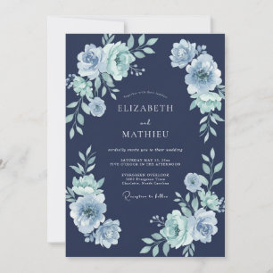 Invitation Mariage d'hiver au solstice de la Navy