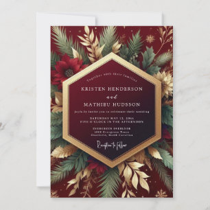 Invitation Mariage d'hiver botanique de Bourgogne