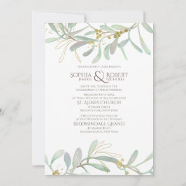 Invitation Mariage d'hiver de Mistletoe congelé