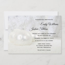 Invitation Mariage d'hiver de Noël blanc