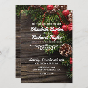 Invitation Mariage d'hiver de Noël en Russie