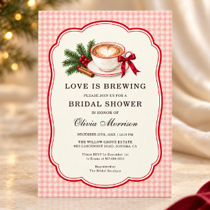 Invitation Mariage d'hiver de Noël L'amour est en train de se