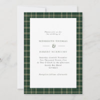 Mariage d'hiver écossais Tartan vert