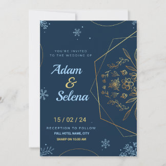 Invitation Mariage d'hiver élégant