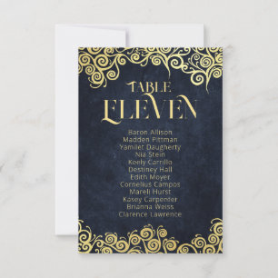 Invitation Mariage D'Hiver Luxury Marine Bleu Et Or