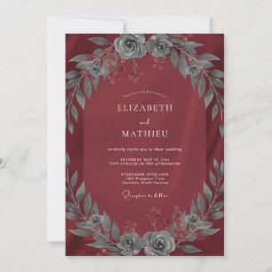 Invitation Mariage d'hiver majestueux en Bourgogne