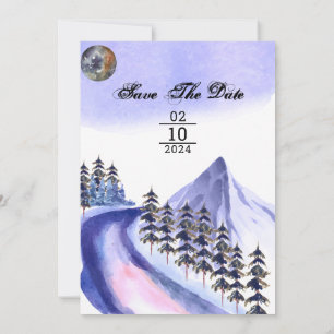 Invitation Mariage d'hiver Modèle modifiable des arbres de mo