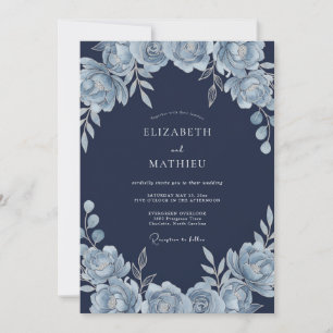Invitation Mariage d'hiver neigeux de la marine