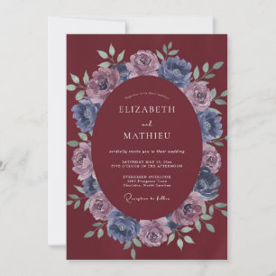 Invitation Mariage d'hiver noble de Bourgogne