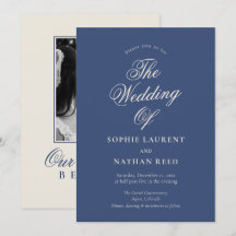 Mariage d'hiver Photo Navy Poussiéreux Vieille For