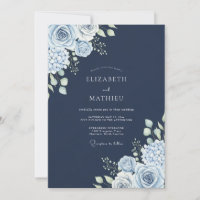 Mariage d'hiver polaire bleu marine