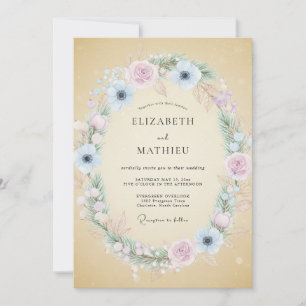 Invitation Mariage d'hiver si délicat