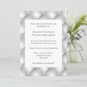 Invitation Mariage Diamond Glam Argent