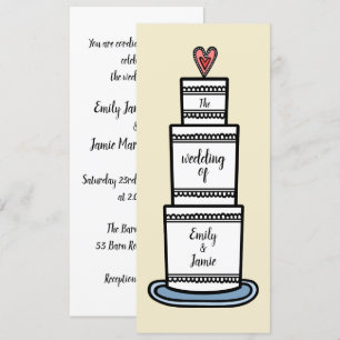 Invitation Mariage d'illustration de gâteau Mariage personnal