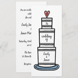 Invitation Mariage d'illustration de gâteau Mariage personnal