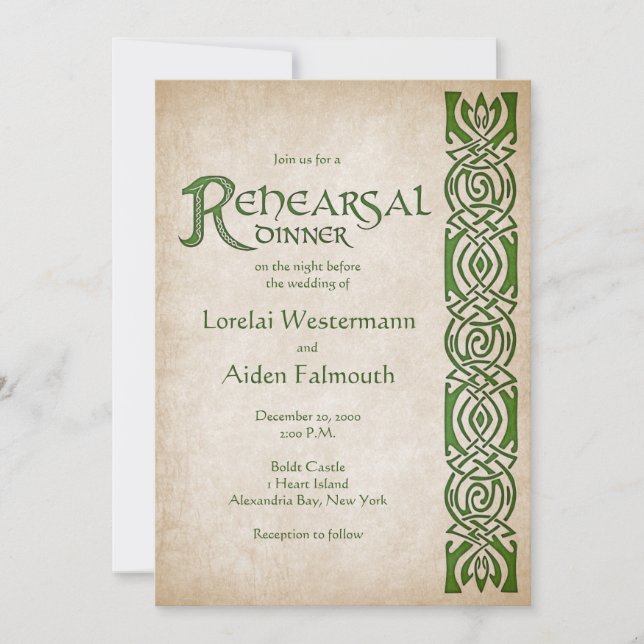 Invitation Mariage d'Imaginaire Celtic Viking (Devant)