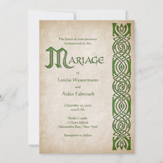 Invitation Mariage d'Imaginaire Celtic Viking