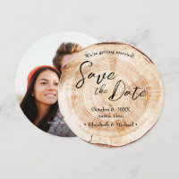 Mariage d'impression en bois rustique