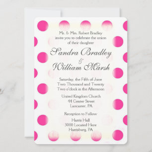 Invitation Mariage d'impression Pink Polka