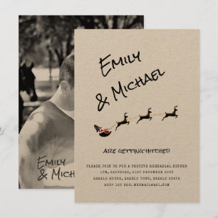 Invitation Mariage/dîner/Fiançailles de Noël irrégulier PHOTO