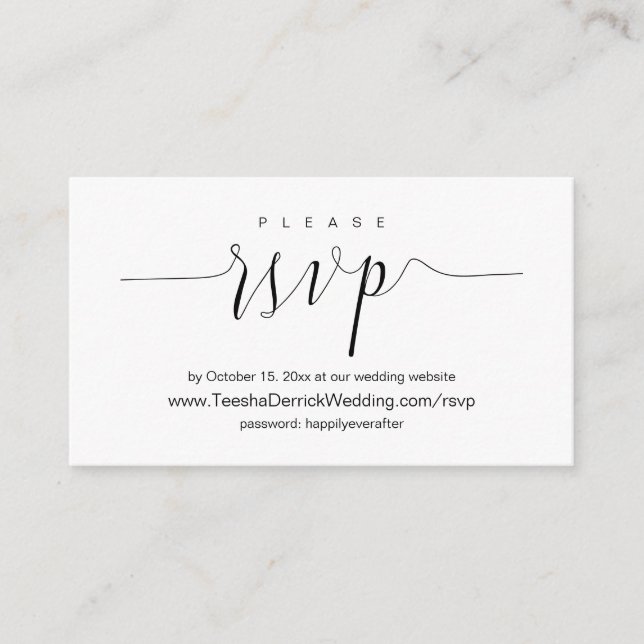 Invitation mariage Dîner, RSVP en ligne (Devant)