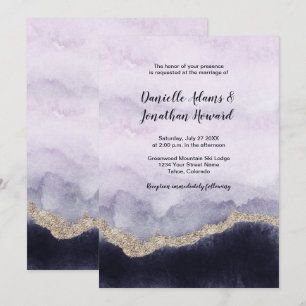 Invitation Mariage d'or en marbre de la marine contemporaine