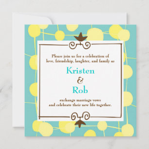 Invitation Mariage Dotty (Bubblegum Blue)
