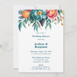 Invitation Mariage du bouquet Radiant Peony