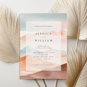 Invitation Mariage du désert Pastel Boho