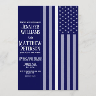 Invitation Mariage du drapeau de la ligne blanche mince Doc/i