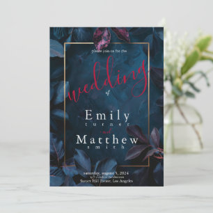 Invitation Mariage du jardin de minuit enchanté