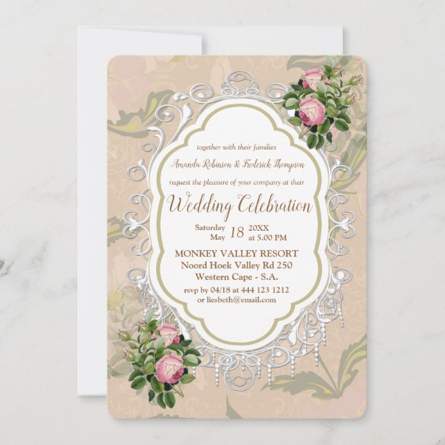 Invitation Mariage du jardin victorien Bush (Devant)
