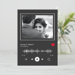 Invitation Mariage du lecteur de musique