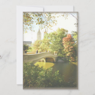 Invitation Mariage du parc central de Bow Bridge