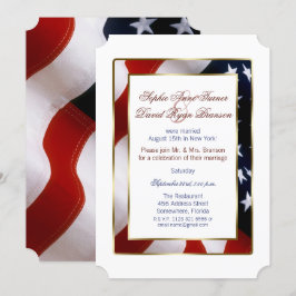 Invitation Mariage du soir du drapeau américain Patriotique, 