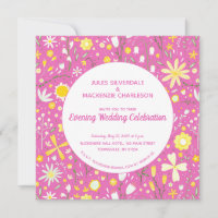 Mariage du soir moderne rose floral