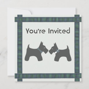 Invitation Mariage écossais avec thème tatan
