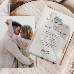 Invitation Mariage écran blanc simple et élégant