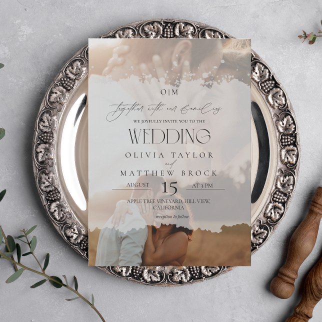 Invitation Mariage élégant 2 photo (Créateur téléchargé)